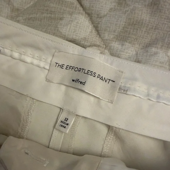 Aritzia Wilfred Effortless Cream Women's Trousers - Picture 9 of 16